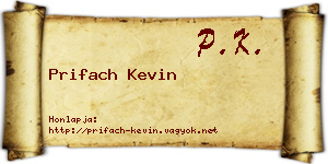 Prifach Kevin névjegykártya